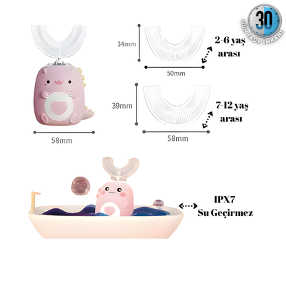 Pratikone U Şeklinde Şarjlı Çocuk Diş Fırçası 